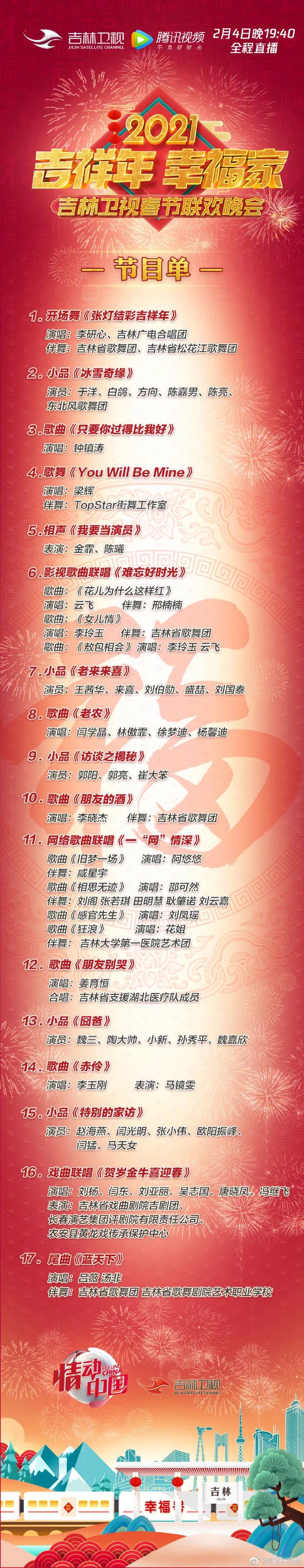 北京卫视春晚2020节目单(北京卫视春晚2021节目单 演员表)