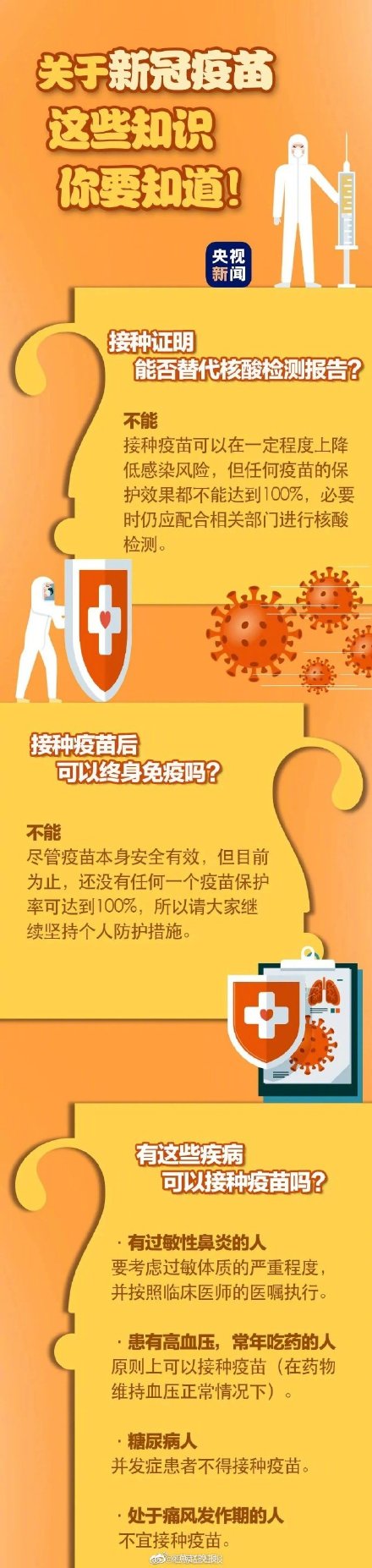 新冠疫苗|科普｜新冠疫苗接种证明能代替核酸报告吗？