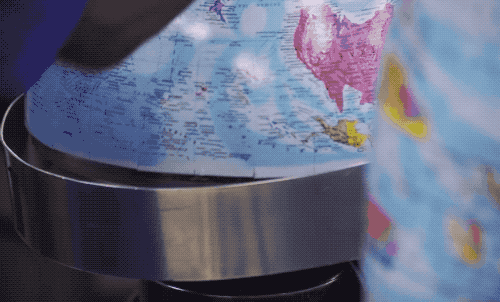 地球仪|机器压成的地球仪，纸张怎么完美贴合成曲面？