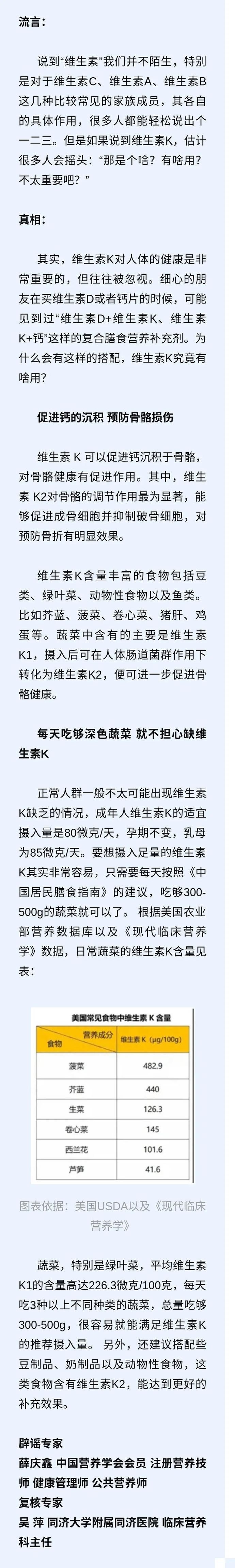 马林虹|维生素K不重要？︱谣言粉碎机
