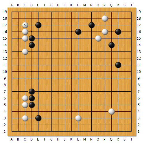 ai參考圖2 實戰白棋選擇消去黑棋左上的後續手段,也在情理之中.