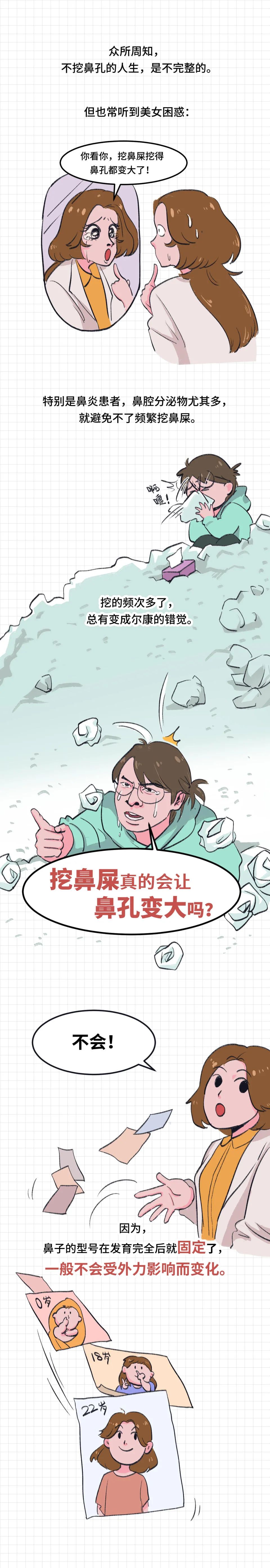 常挖鼻屎不会让鼻孔变大但挖的不正确会生病