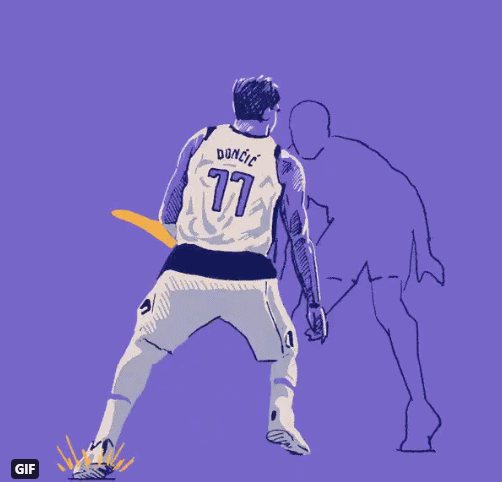 话说东契奇现在这后撤步3分,越来越纯熟了.看看这后撤步3分,湿不湿!