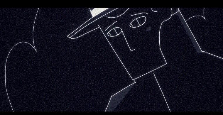 黑白构成的色块与线条,电影化的分镜转场,爵士乐摇摆其中,从宇宙大