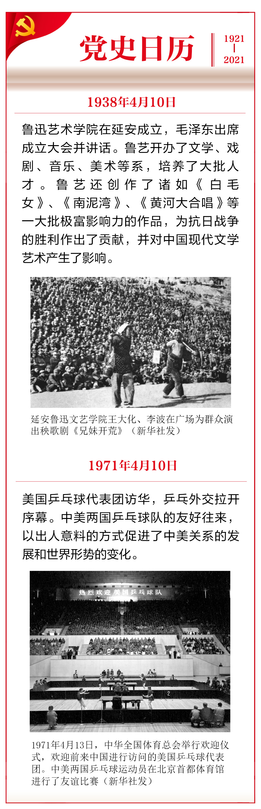 党史日历4月10日乒乓外交拉开序幕