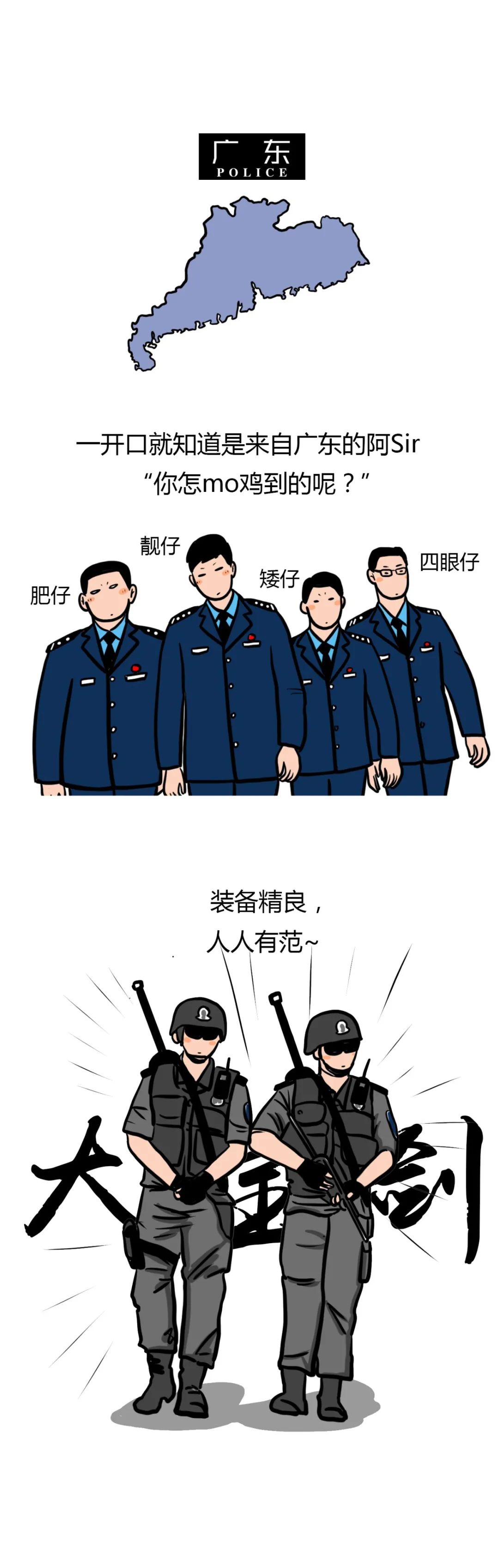 看看是不是这样的呢今天就给各地警察来个"画像"都有了自己的特色让