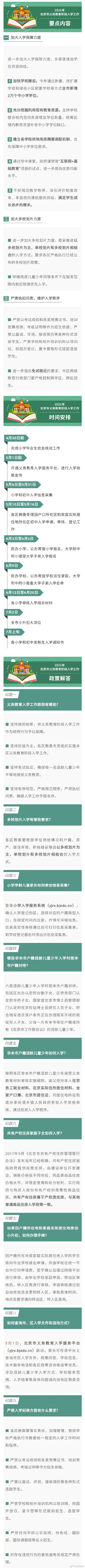 2021年北京市义务教育阶段入学政策发布 腾讯新闻