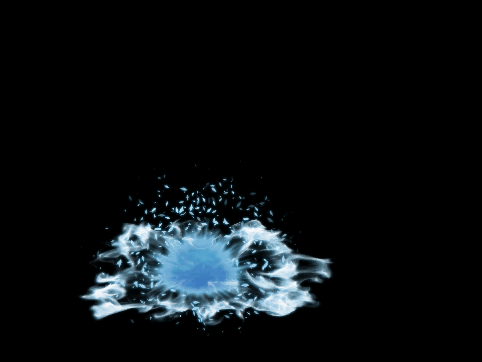 这张动态效果图,是三觉开始阶段,人物变身后将冰霜长矛插入地面,所