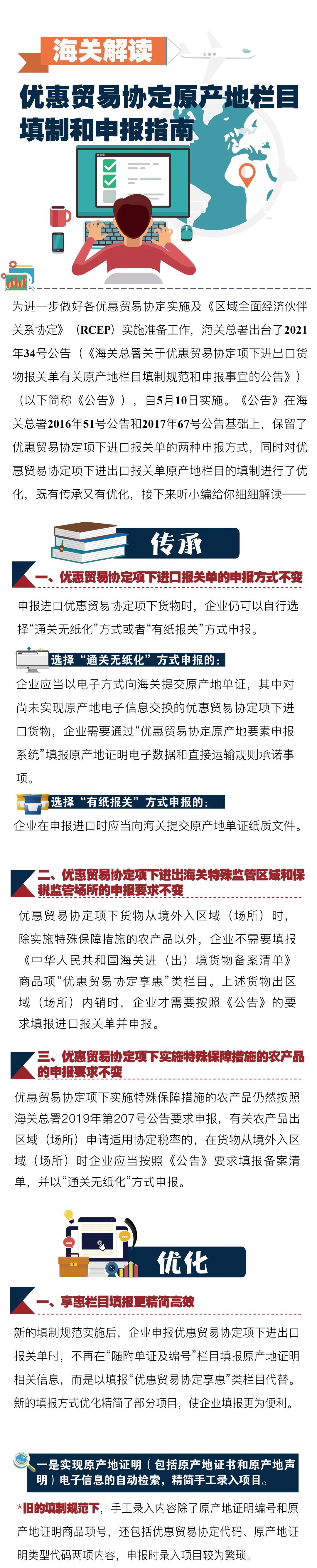 优惠贸易协定原产地栏目填制和申报指南