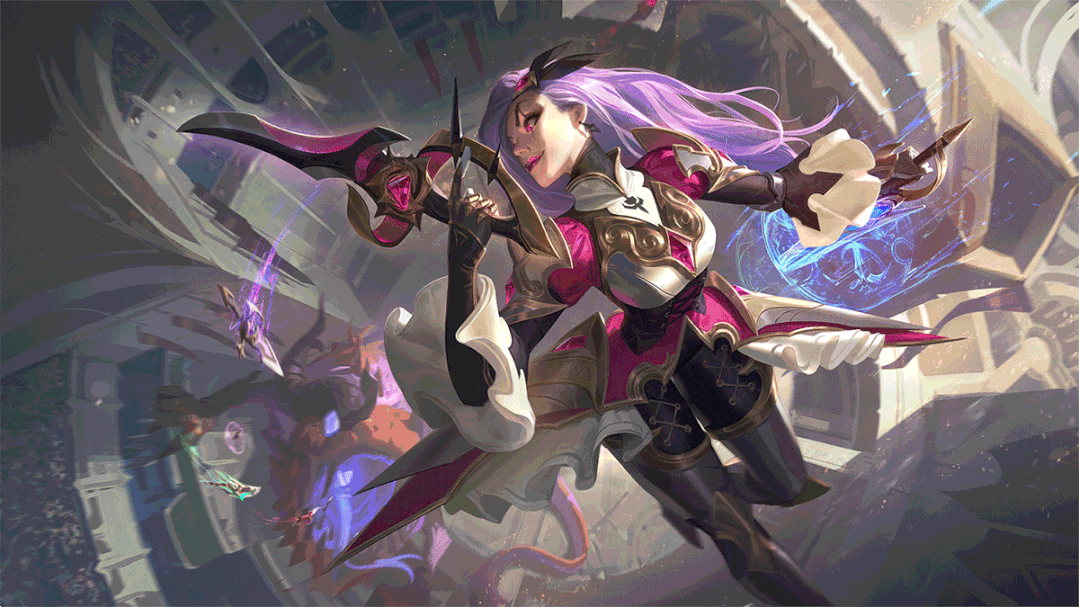 《英雄联盟》女帝 卡特琳娜对比他几年前的画作更加干净利落的笔触和