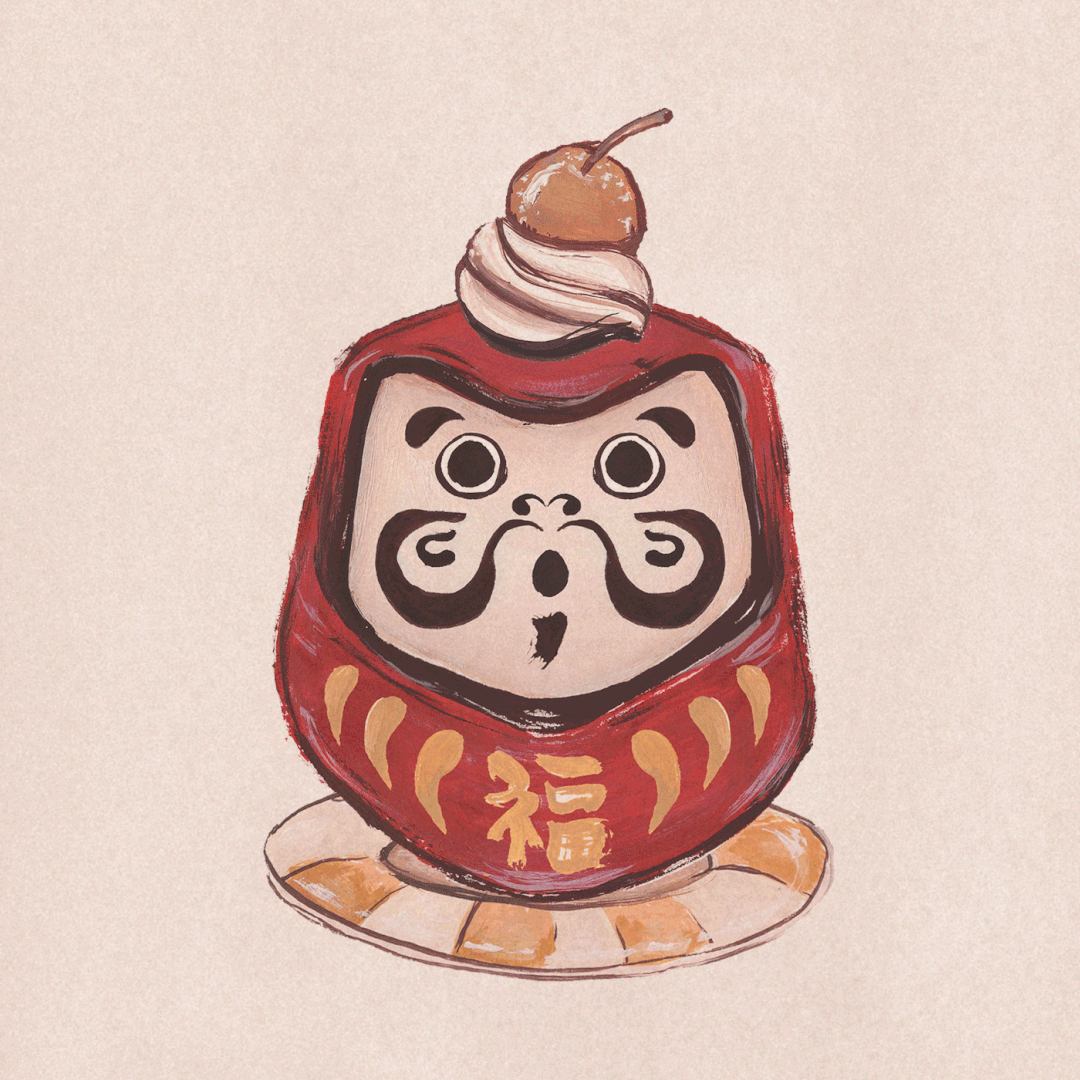 日本设计元素吉祥物达摩