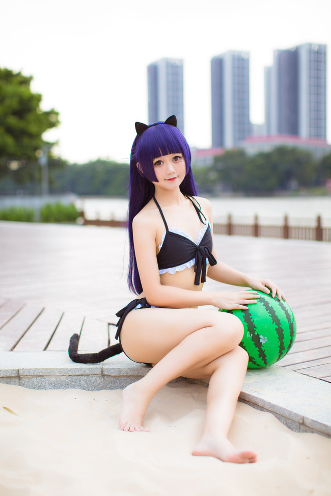 性感cos赏析-五更琉璃水着