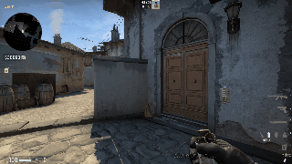 开始同石板的平行线向左一些(空中描点处作垂线大概将中间石砖分为2:1