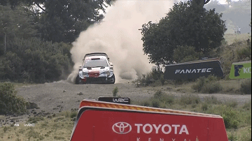 大象在"赛场"上漫步,赛车经过时尘土飞扬的场面更是肯尼亚拉力赛所独