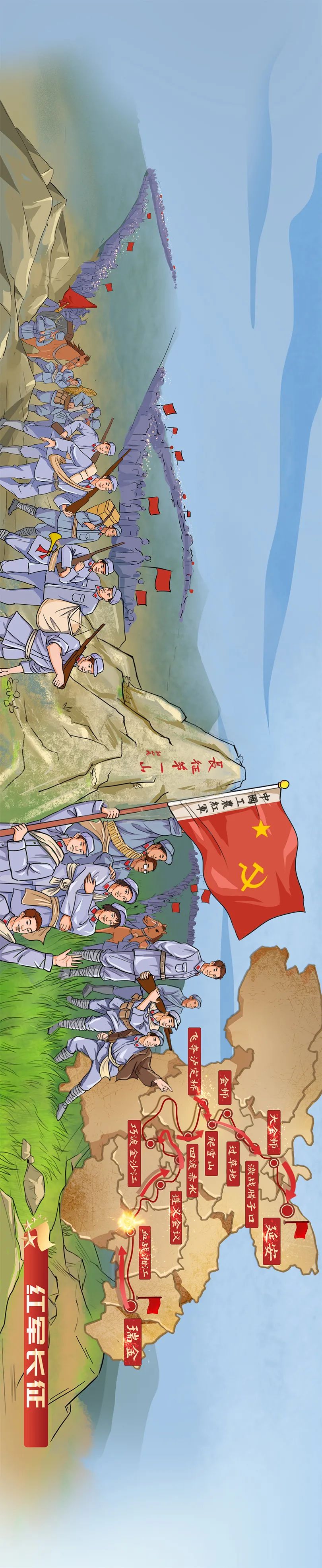 点开这张党史插画领略一百年正青春