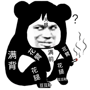 画风清奇的熊猫头表情包