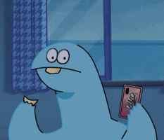 辣妹与恐龙表情包2蓝色小恐龙动态表情包