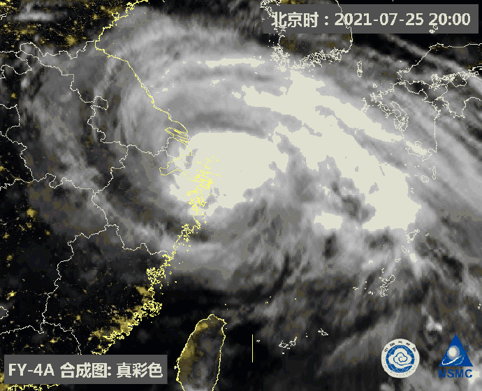 台风烟花在浙江平湖沿海二次登陆