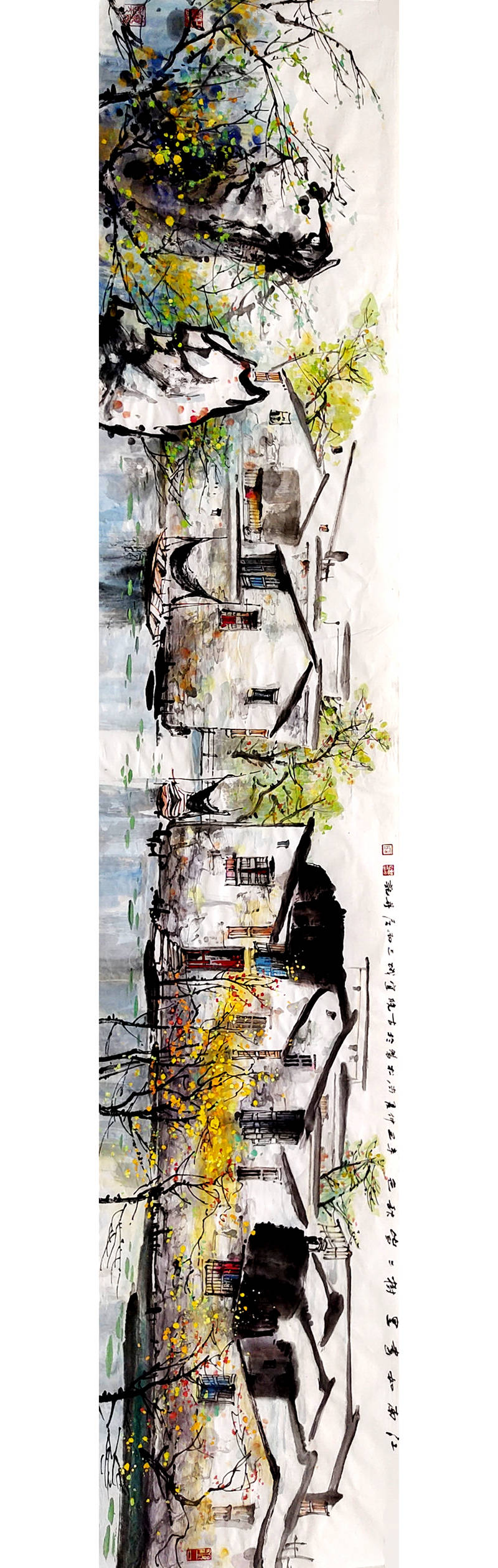 烟雨遥 碧波莹——赏画家曹尚松江南水乡系列作品_腾讯新闻