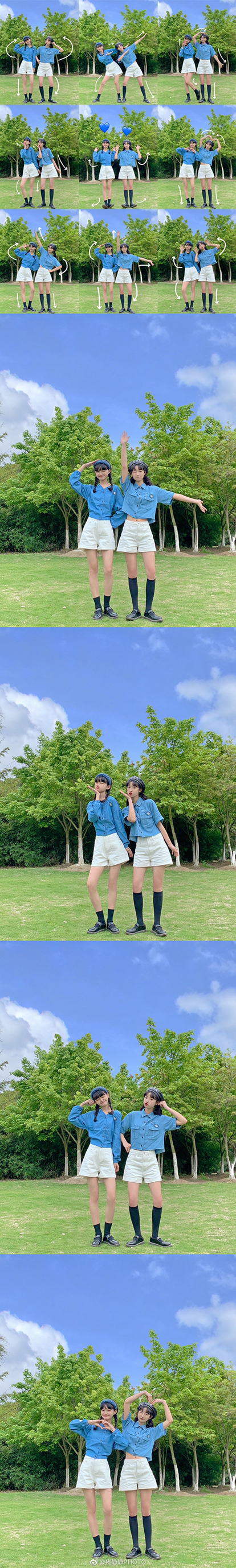 闺蜜旅游拍照姿势快喊你姐妹一起拍