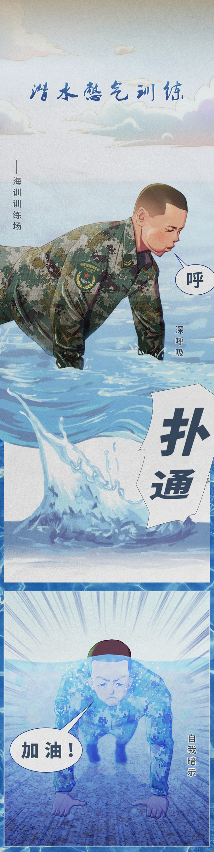 【军视萌漫】盛夏时节,兵哥哥们在海训场上"劈波斩浪"_腾讯新闻