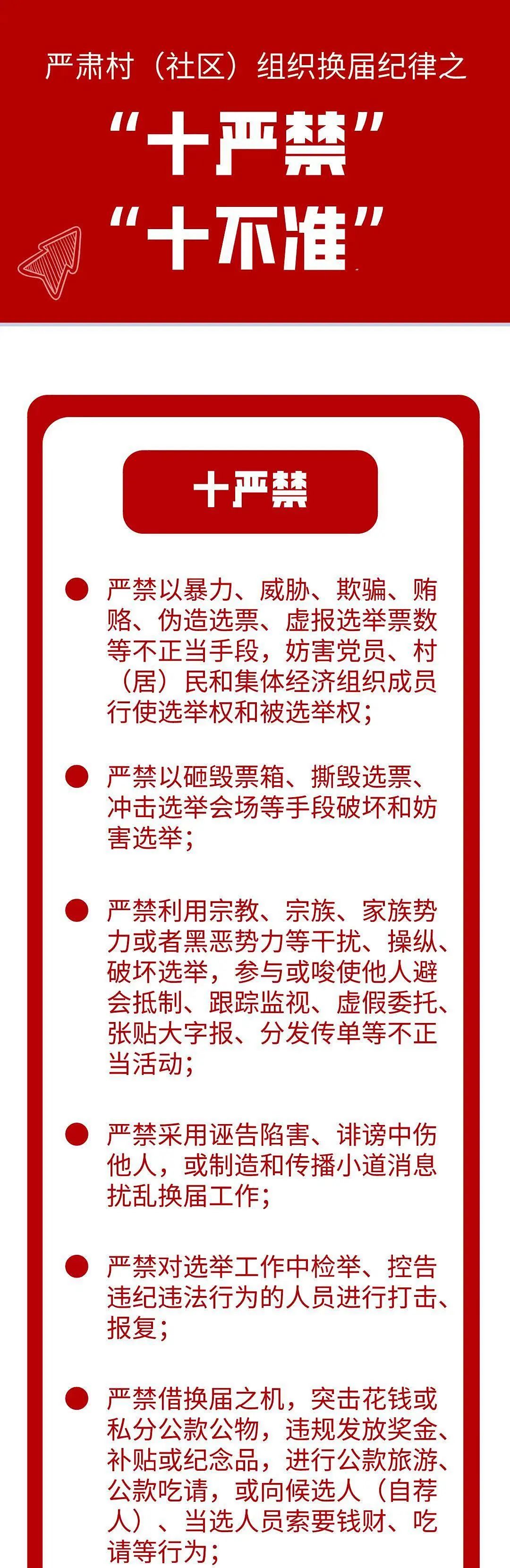 明确!村(社区)组织换届纪律"十严禁"十不准"