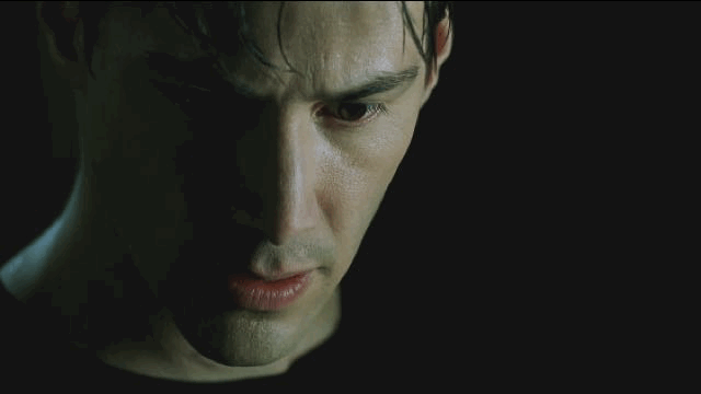 呕吐,到矩阵中的一切都成为一串代码;从矩阵中的软件公司员工安德森