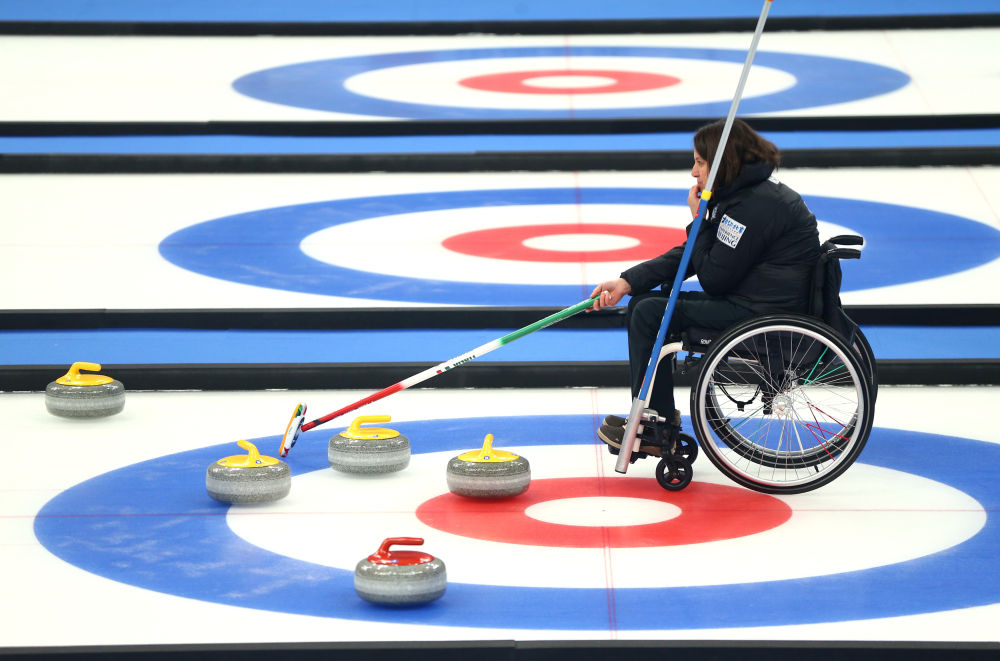 &ldquo;相约北京&rdquo;2021世界轮椅冰壶锦标赛。新华社记者 贾浩成 摄