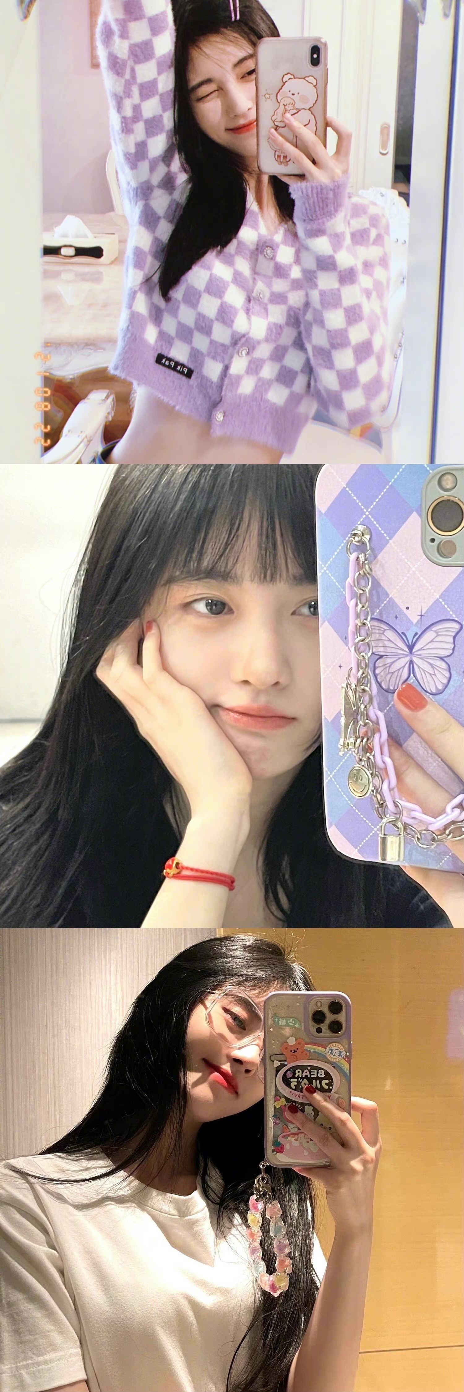 鞠婧祎对镜自拍合集我愿称内娱最会拍照的女明星