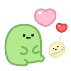 45个可爱爆炸小粉绿团子表情包萌化了我的心