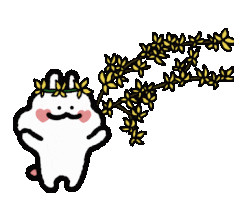 可爱小兔子小表情|这只小兔子会撒花哟
