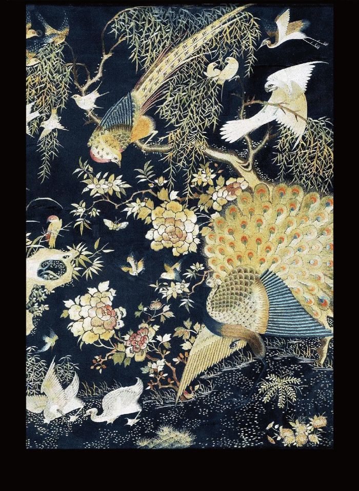 "欣赏蜀绣作品时会禁不住感慨,蜀地富饶川人自古乐于诗书,好悠游青山