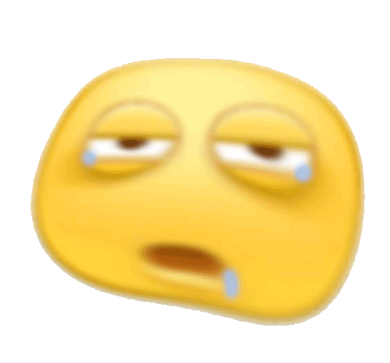 扭曲犯困小黄脸表情包:我好困