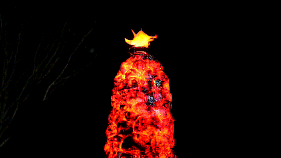 这几年随着电子旺火的兴起年味也变得浓郁起来待夜晚来临将旺火的灯