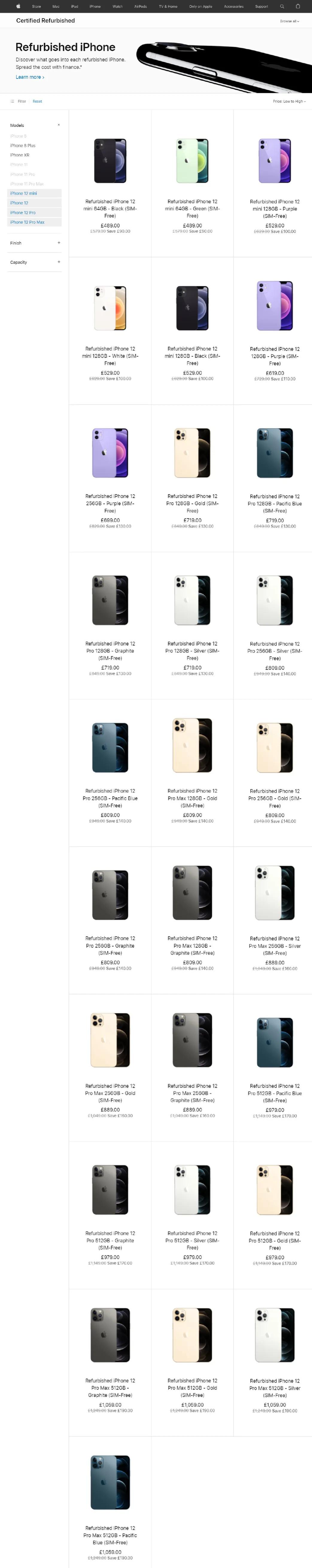 苹果上架翻新iPhone12，售价约8.5折