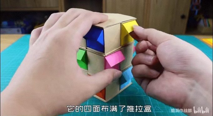 up主:脑洞作战部材料:15cm正方形牛皮形18张,15cm正方形彩纸12张,尺子