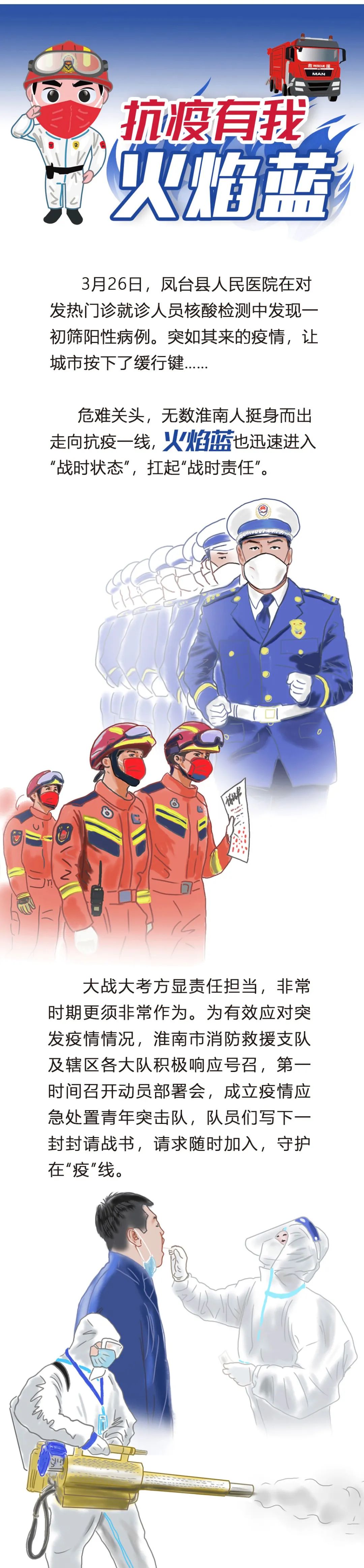 消防漫画奋战在抗疫一线的那道火焰蓝