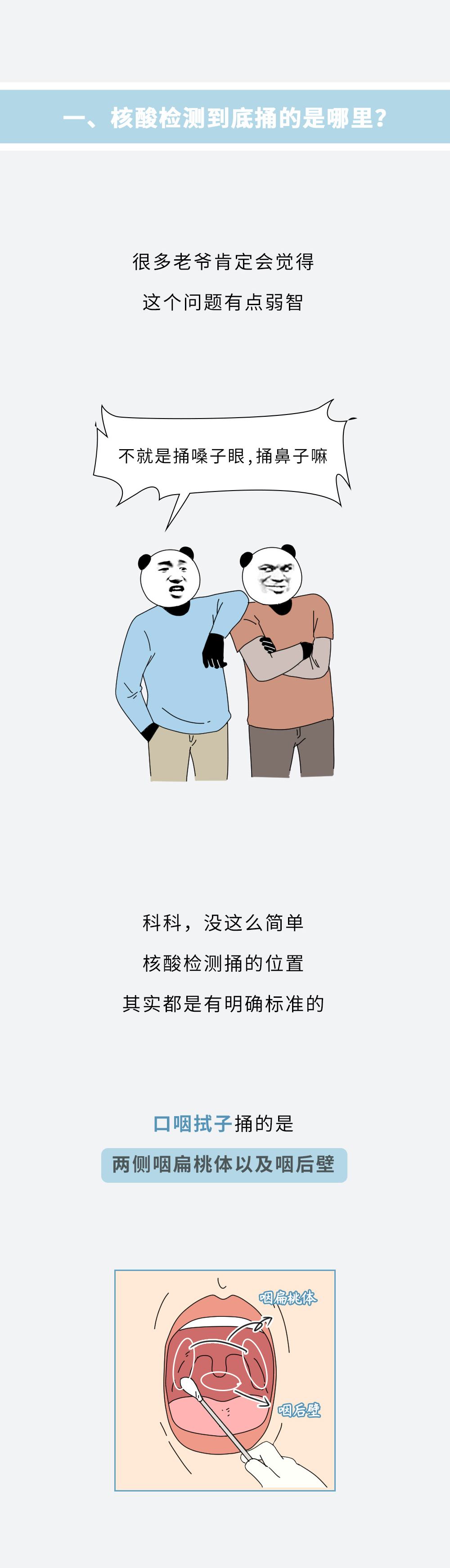 其实,没这么简单,核酸检测捅的位置,其实是有明确标准的.