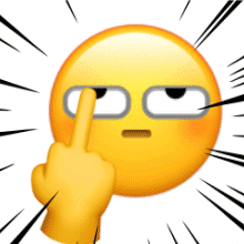 小黄脸竖中指表情包