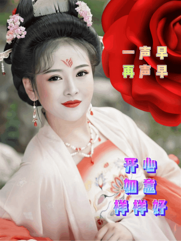 早晨最美大家早上好美女动图表情,清晨祝福早上好问候语集锦