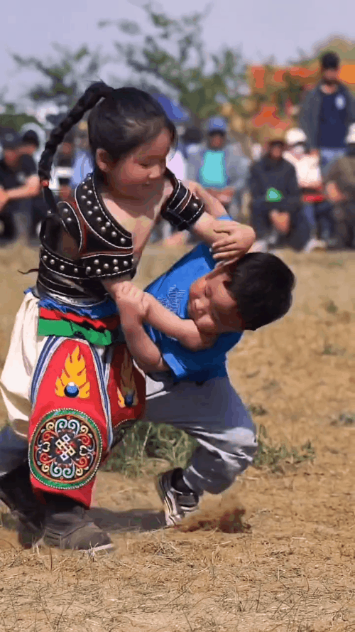 它与赛马,射箭并称于草原三艺把蒙古式摔跤称为搏克草原上的人们意为"