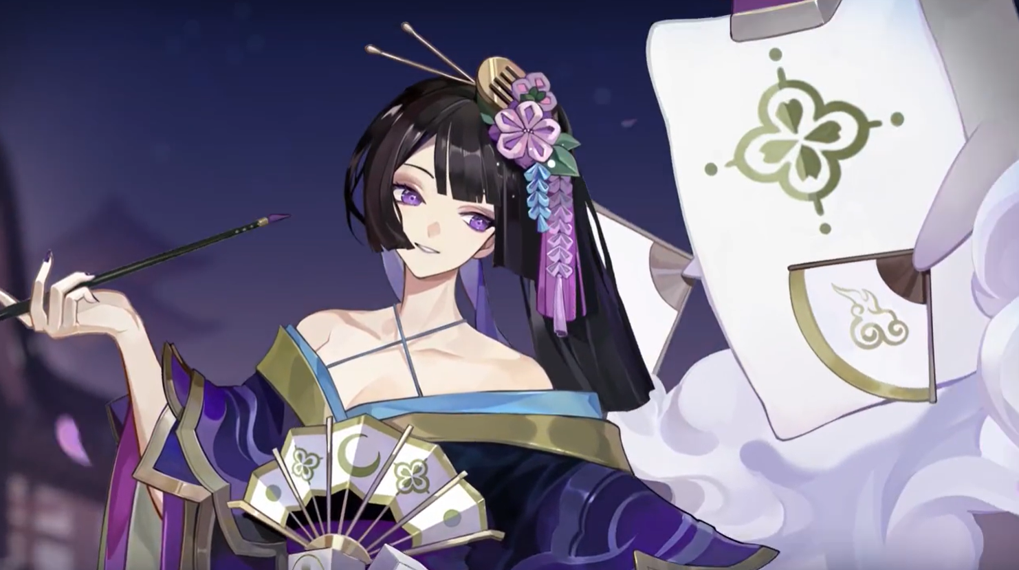 阴阳师公开烟烟罗新皮肤流月紫影