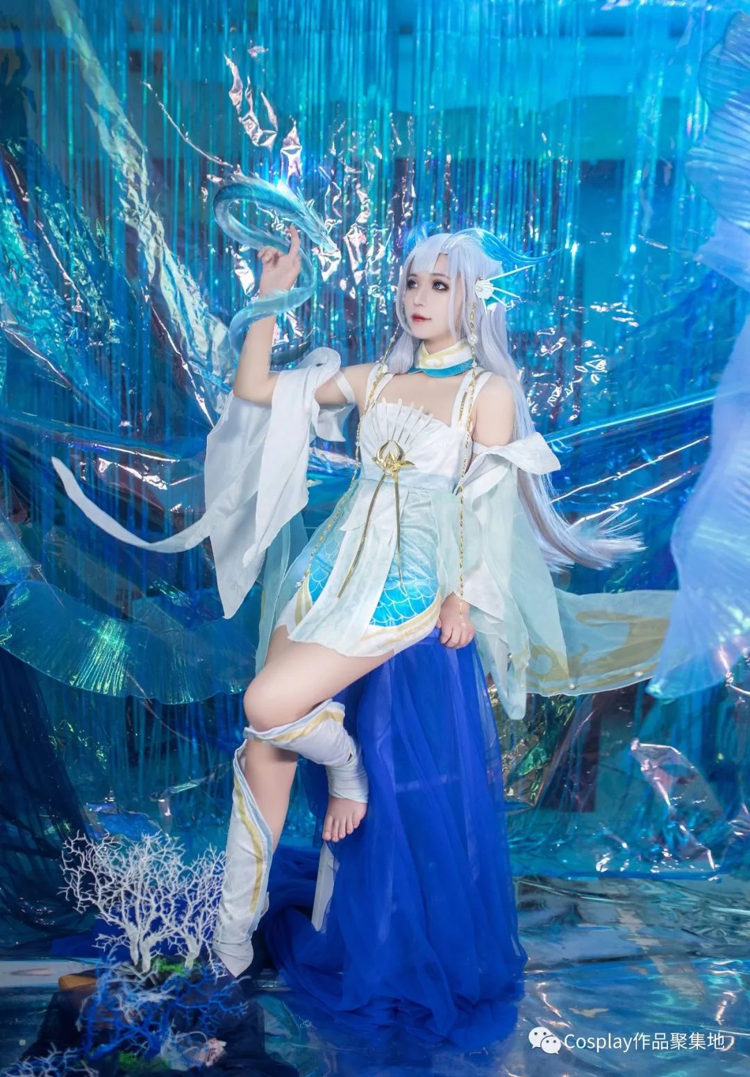 王者荣耀西施游龙清影cos美图合集翻尾照云动覆手唤潮升