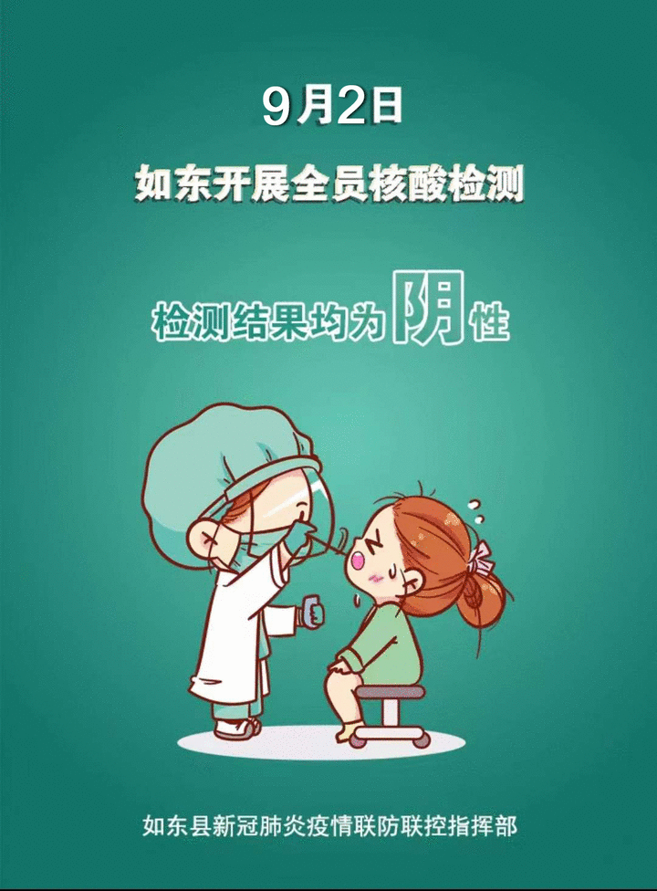 如东9月2日全员核酸检测结果公布!