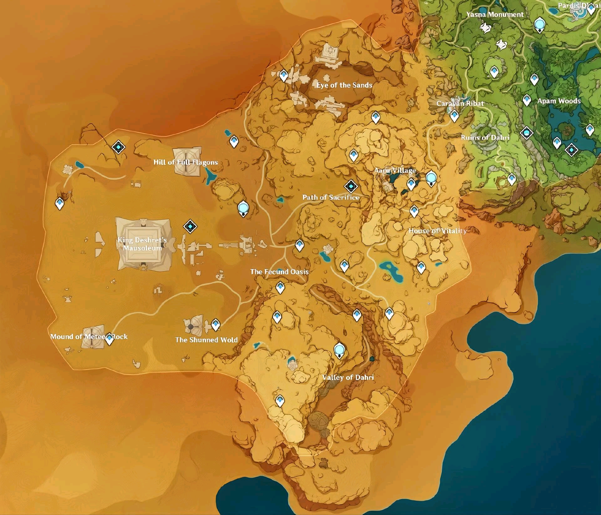 剧透预警原神新版本内容预览多种沙漠生物造物曝光新地图建筑地貌流出