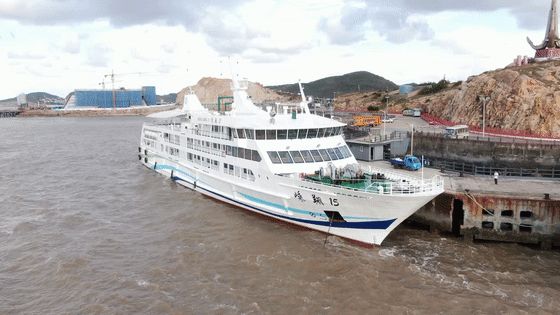 舟山大型客船上新了嵊翔15号轮国庆开航