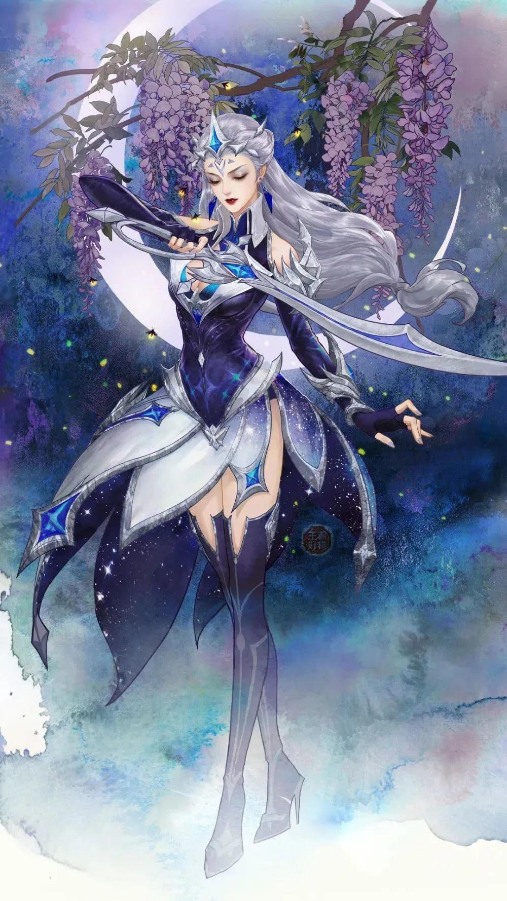 露娜(同人壁纸)精选:今天,是对面的坏日子.——王者荣耀