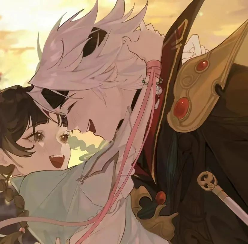 王者情头经典手绘王者荣耀情侣头像