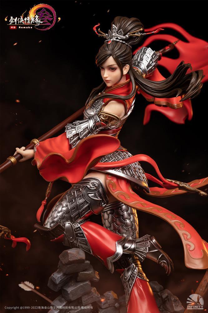 天策府的宣威将军,天策唯一的女将,英姿飒爽的曹雪阳以挥舞长戟的造型