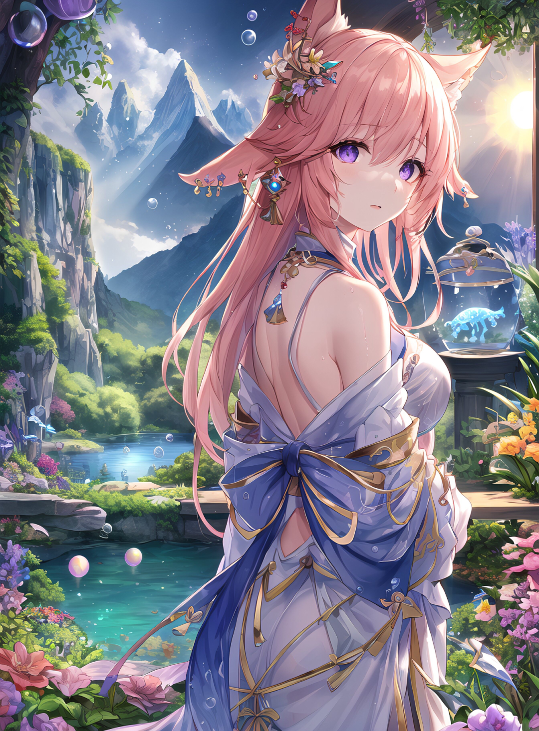 原神美图:菲谢尔,八重神子,九条裟罗